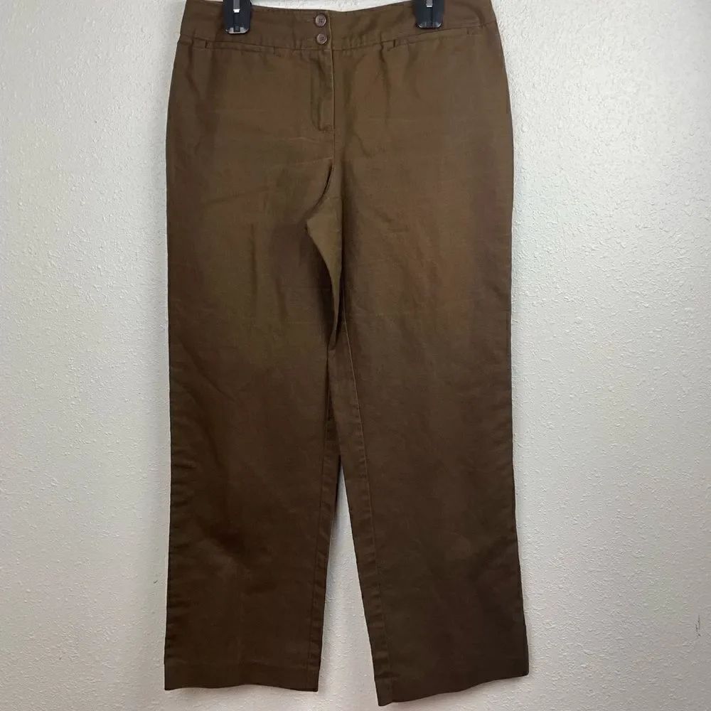 Liz Claiborne Linen Blend Linen Blend Audra Pants Size 10